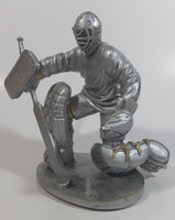 Ice Hockey Goalie Goaltender Silver Colored Resin Trophy Sculpture