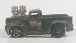 2004 Hot Wheels 1941 Ford Pickup Truck Army Green Die Cast Toy Car Vehicle