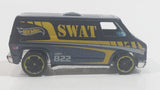 2014 Hot Wheels HW City Rescue '70s Van SWAT Police Cops Dark Blue Die Cast Toy Car Vehicle