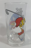 1998 Smucker's Collectables Warner Bros. Golf Golfing Themed Tweety Bird Cartoon Character Small Drinking Glass