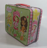 2012 American Greetings Strawberry Short cake Embossed Pink and Green Tin Metal Lunch Box