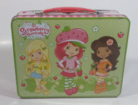 2012 American Greetings Strawberry Short cake Embossed Pink and Green Tin Metal Lunch Box