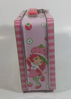 2012 American Greetings Strawberry Short cake Embossed Pink and Green Tin Metal Lunch Box