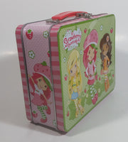 2012 American Greetings Strawberry Short cake Embossed Pink and Green Tin Metal Lunch Box