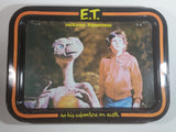 Vintage 1982 Universal City Studios E.T. The Extra Terrestrial in His Adventure On Earth Metal Lunch TV Tray Movie Film Collectible