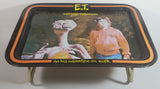 Vintage 1982 Universal City Studios E.T. The Extra Terrestrial in His Adventure On Earth Metal Lunch TV Tray Movie Film Collectible