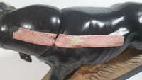 Vintage 1981 Jim Beam Kentucky Black Bull Themed Regal China Liquor Decanter 750mL 10" Long