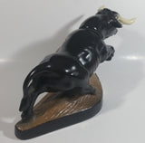 Vintage 1981 Jim Beam Kentucky Black Bull Themed Regal China Liquor Decanter 750mL 10" Long