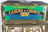 Vintage Waco Flashing Light Casino Crown "Bell Rings On Payoff" 16" Tall Metal Slot Machine Gambling Bar Collectible