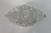 Vintage Clear Crystal Glass Perfume Bottle with Large Pointed Stopper
