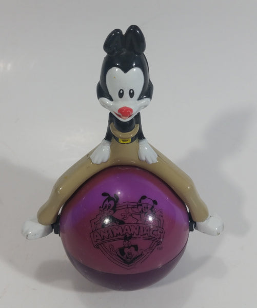 1999 Wendy's Restaurants Warner Bros Animaniacs Yakko on Rolling Purple Ball Toy Figure Cartoon Collectible