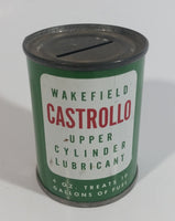 Vintage Wakefield Castrollo Upper Cylinder Lubricant 4 oz Tin Metal Coin Bank