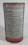 Vintage Whiz Hollingshead All Metal Rustop Liquid Radiator Inhibitor Water Pump Lube 12 1/8 Fl oz. Imp. Tin Metal Can Never Opened Still Full