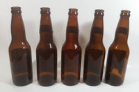 Vintage Set of 5 Capilano Brewery Vancouver Old Style Beer Amber Brown Glass Bottles