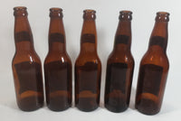 Vintage Set of 5 Labatt's Pilsner Beer Amber Brown Glass Bottles