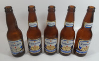 Vintage Set of 5 Labatt's Pilsner Beer Amber Brown Glass Bottles