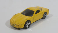 2000 Hot Wheels Corvette Yellow Die Cast Toy Car Vehicle McDonald's Happy Meal