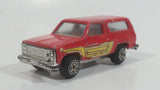 Vintage Kidco 1978 Ford Bronco Red Die Cast Toy Car Vehicle Made in Hong Kong