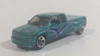 1998 Hot Wheels First Editions Customized C3500 Truck Metallic Aqua Green Die Cast Toy Car Vehicle