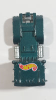 1998 Hot Wheels Race Team II Ramp Truck Semi Tractor Dark Metalflake Green Die Cast Toy Car Rig Vehicle