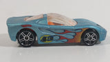 2009 Hot Wheels Airshot Super Drop 40 Somethin' Light Satin Blue Die Cast Toy Car Vehicle