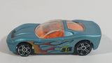 2009 Hot Wheels Airshot Super Drop 40 Somethin' Light Satin Blue Die Cast Toy Car Vehicle