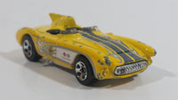 2008 Hot Wheels Corvette SR-2 Yellow Die Cast Toy Car Vehicle