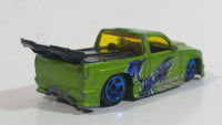 2002 Hot Wheels Yu-Gi-Oh! Super Tuned Truck Lime Green Die Cast Toy Car Vehicle