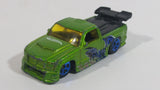 2002 Hot Wheels Yu-Gi-Oh! Super Tuned Truck Lime Green Die Cast Toy Car Vehicle