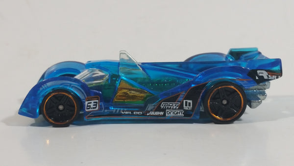 2014 Hot Wheels HW Race X-Raycers Hi-Tech Missile Blue Die Cast Toy Car Vehicle