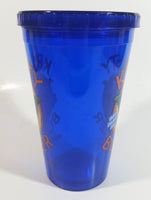 Universal Studios Fox The Simpsons Krusty Burger Restaurant "Over Dozen's Sold" Blue Plastic Cup with Lid