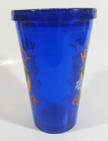 Universal Studios Fox The Simpsons Krusty Burger Restaurant "Over Dozen's Sold" Blue Plastic Cup with Lid