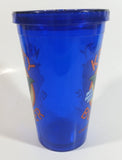 Universal Studios Fox The Simpsons Krusty Burger Restaurant "Over Dozen's Sold" Blue Plastic Cup with Lid