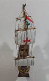 Vintage Collectible Santa Maria 1492 Wooden Model Sailing Ship