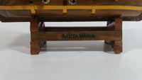 Vintage Collectible Santa Maria 1492 Wooden Model Sailing Ship