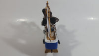 Welcome Aboard 6 1/2" Long Blue and White Wood Fishing Boat Ship