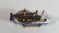 Welcome Aboard 6 1/2" Long Blue and White Wood Fishing Boat Ship