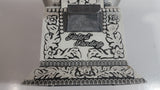Vintage Very Unique Styled "Goodies" White Metal and Glass 10" Tall Ornate Gumball Candy Dispenser Machine