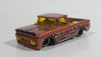 2009 Hot Wheels Rebel Rides Custom '62 Chevy Truck Satin Copper Die Cast Toy Car Vehicle - Surfboard Version (Missing)