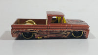 2009 Hot Wheels Rebel Rides Custom '62 Chevy Truck Satin Copper Die Cast Toy Car Vehicle - Surfboard Version (Missing)