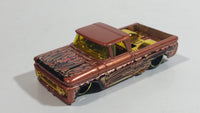 2009 Hot Wheels Rebel Rides Custom '62 Chevy Truck Satin Copper Die Cast Toy Car Vehicle - Surfboard Version (Missing)