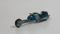 2008 Hot Wheels Team: Custom Bikes Hammer Sled Motorcycle Aqua Green Blue Die Cast Toy Motorbike Vehicle