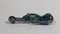 2008 Hot Wheels Team: Custom Bikes Hammer Sled Motorcycle Aqua Green Blue Die Cast Toy Motorbike Vehicle