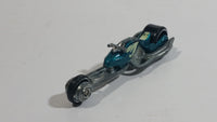 2008 Hot Wheels Team: Custom Bikes Hammer Sled Motorcycle Aqua Green Blue Die Cast Toy Motorbike Vehicle