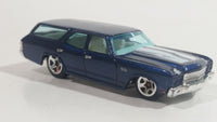 2009 Hot Wheels 1970 Chevrolet Chevelle SS Wagon Blue Die Cast Toy Car Vehicle