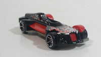 2009 Hot Wheels Connect Cars: Track Legends Med-Evil Black Red Die Cast Toy Race Car Vehicle