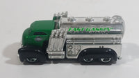 2009 Hot Wheels Fast Gassin Fuel Truck Green with Chrome Tank Die Cast Toy Car Vehicle