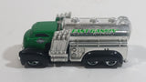 2009 Hot Wheels Fast Gassin Fuel Truck Green with Chrome Tank Die Cast Toy Car Vehicle