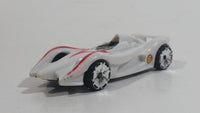 2008 Hot Wheels Track Set exclusive Mach 6 Speed Racer White Plastic Toy Race Car Vehicle