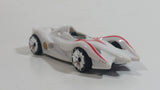 2008 Hot Wheels Track Set exclusive Mach 6 Speed Racer White Plastic Toy Race Car Vehicle